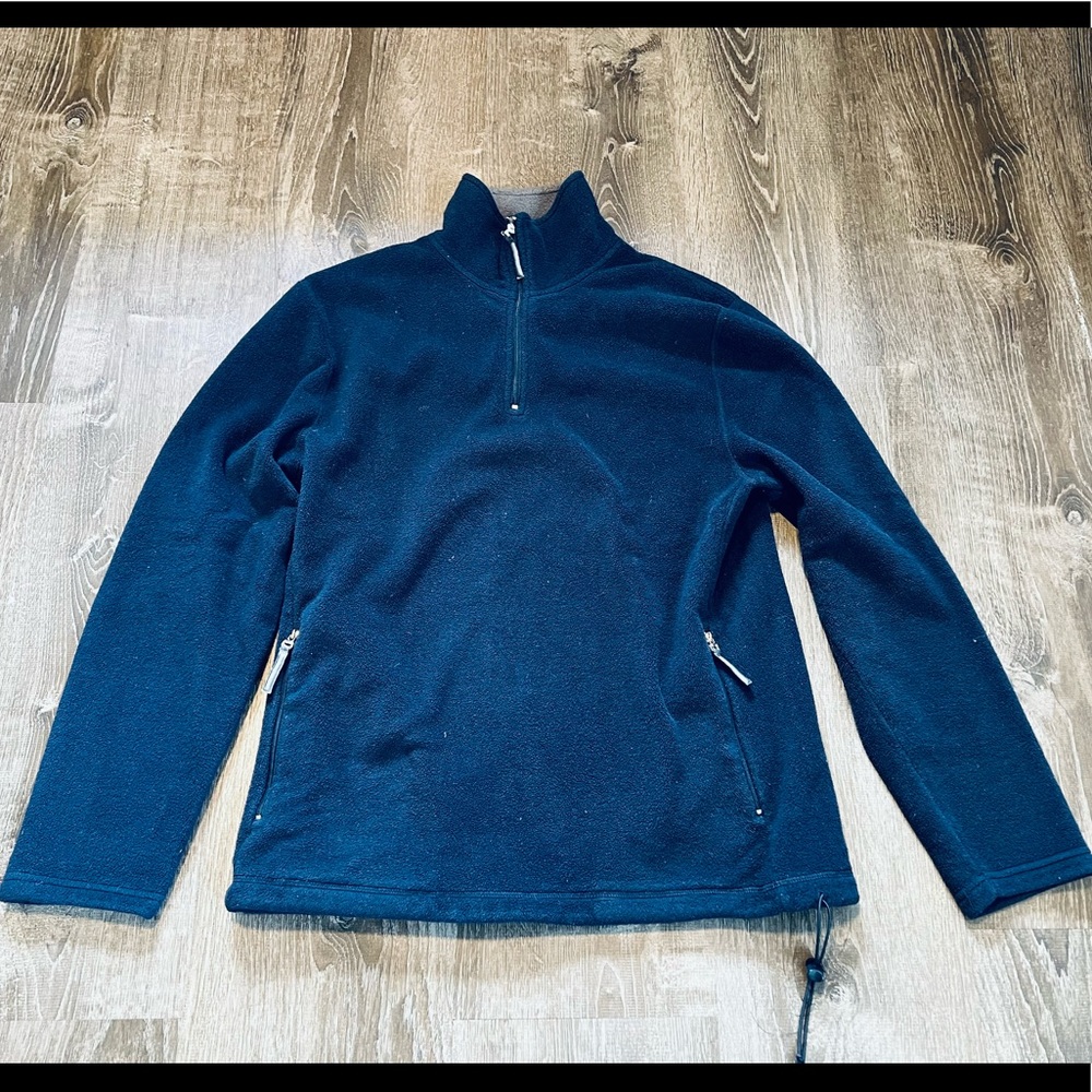 CHARLES TYRWHITT**Navy Thick Fleece 1/2 Zip Sweatshirt**Large